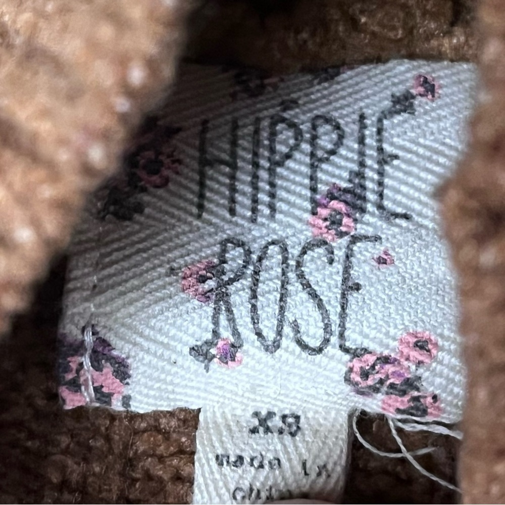 Hippie Rose Women’s Open Back Cable Knit Sweater Size XS Brown Fisherman Angler - Picture 9 of 10